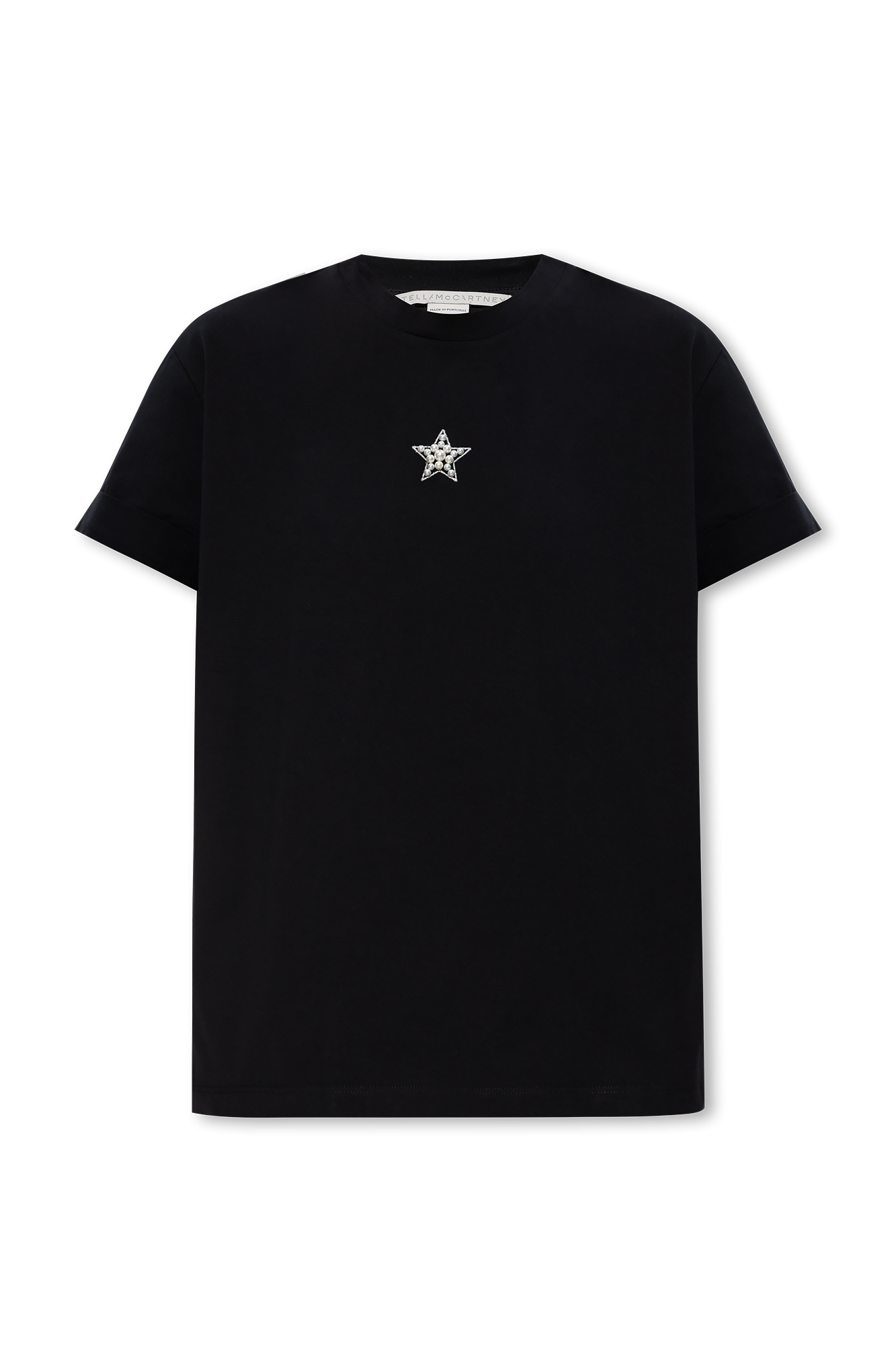 Tシャツ・カットソー STELLA MCCARTNEY BLACK VISCOSE-BLEND TOP Stella McCartney STELLA McCARTNEY KIDS ステラマッカートニー